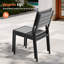 Ensemble de salle à manger de patio en aluminium pour 6 personnes avec chaises empilables et trou pour parasol-1645797304