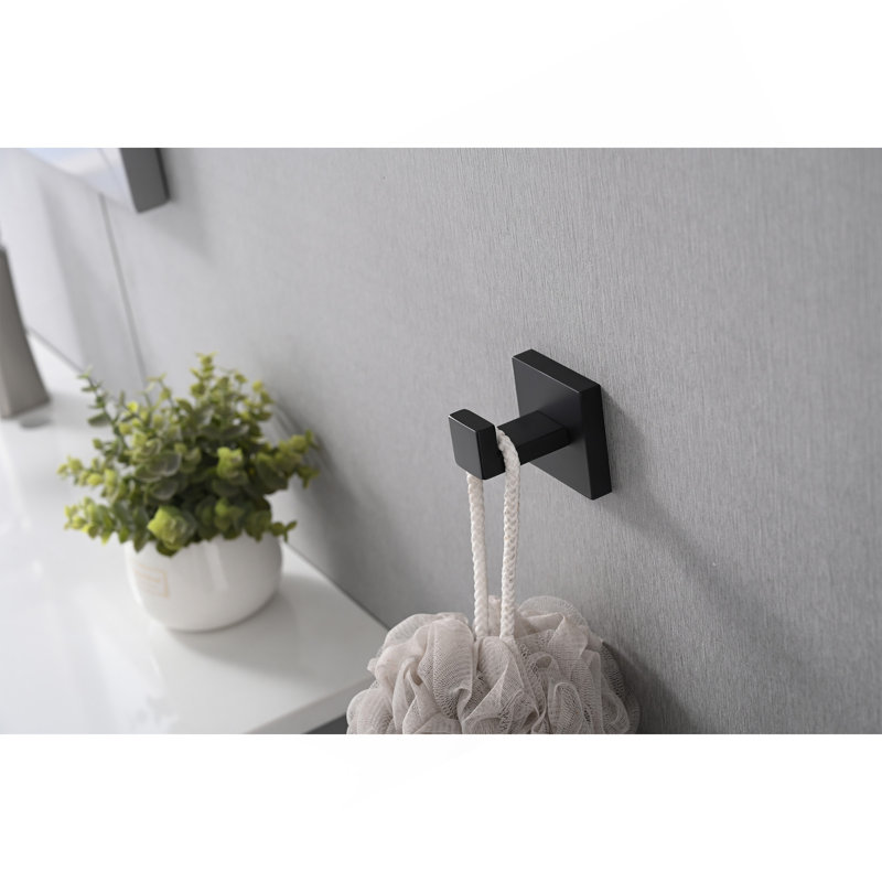 Ensemble de quincaillerie de salle de bain 6 pièces, Noir mat