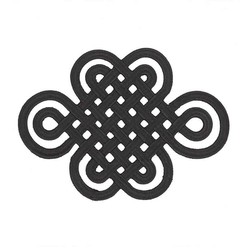 Good Luck Knot Applique, Black