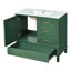 Rangement de salle de bain moderne, 36 po, structure en pin massif, 3 tiroirs, lavabo en céramique, armoire polyvalente, pin, porte à fermeture en douceur-753430870