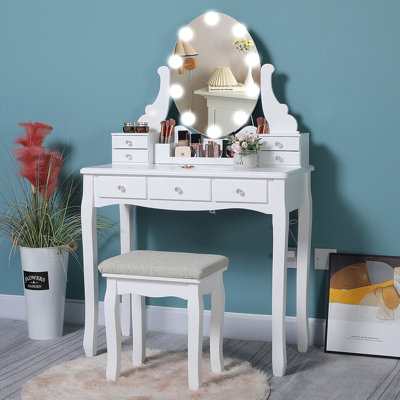 Ensemble coiffeuse et tabouret Ridling