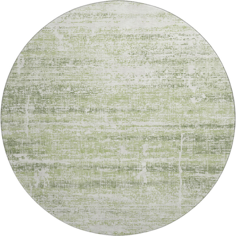 Premium Machine Washable Gerardo Aloe Rug, Round 8'