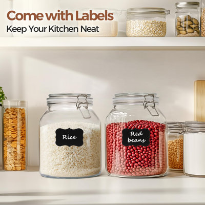Glass Jars with Airtight Lid 86 oz