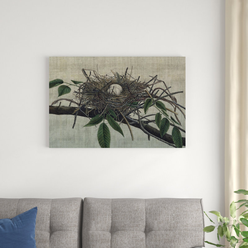 «Nesting III» par John Butler - peinture sur toile tendue, H 24 po x l 36 po x P 1,25 po