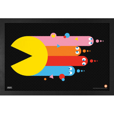 Pac-Man- Streaks 11x17 Gel-Coat Framed Print