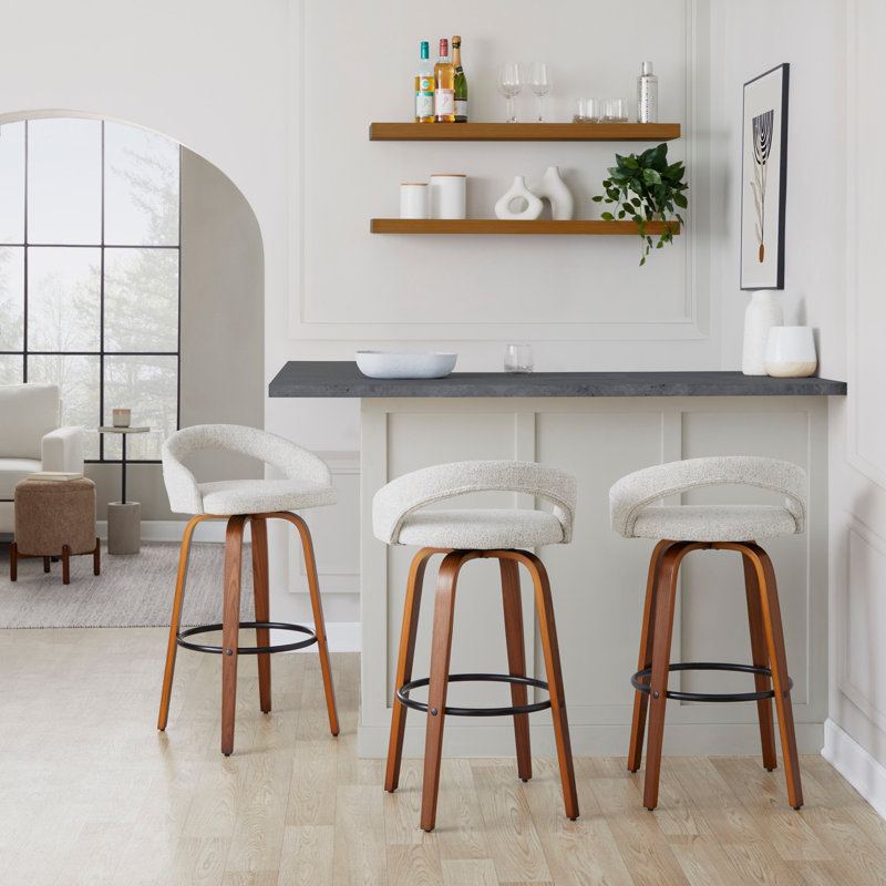 Tabouret de bar à hauteur fixe avec pivot, Brun foncé