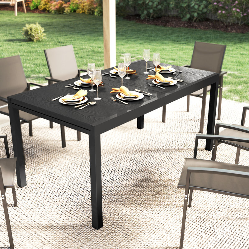 Table de salle à manger extensible 60,6 "à 84,3" pour 8 à 10 personnes