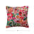 Cotton Printed Pillow With Flowers And Embroidery