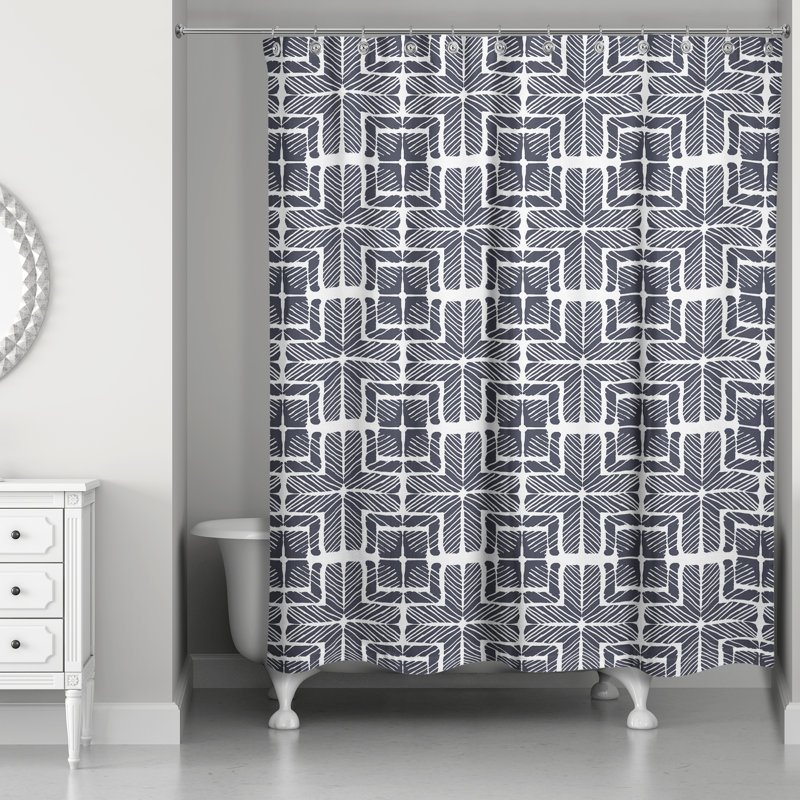Rideau de douche Rieka, Bleu marine