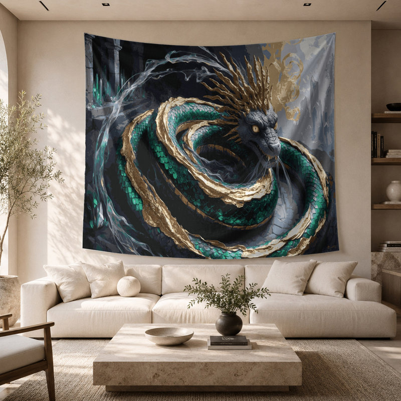 Tapisserie murale Sci Fi Basilisk, 26 po x 36 po