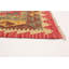 Tapis rouge en laine tissé à plat à la main à motif géométrique Amayla 3 pi 4 po x 4 pi 7 po