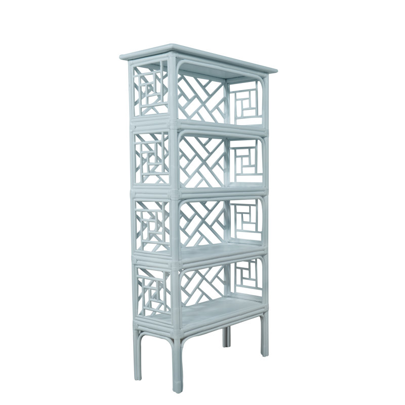 Chippendale Bookcase, Light Blue