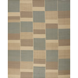 Geometric Area Rug in Brown/Light Blue