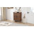 12 Pair Shoe Storage Cabinet, Modern Entryway Shoe Organizer with Geometric Doors