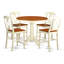Ensemble bistro 5 pièces à hauteur de comptoir comprenant une table ronde avec piédestal et 4 chaises de salle à manger, noir et cerise-1524996436-1549863576-1604130734
