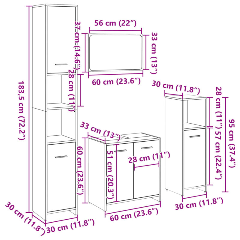 Randisha Bathroom Furniture Suite