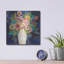 Art mural en métal luxueux «Floral Beauty 4» par Cheryl Warrick, 12 po x 12 po-1253302227