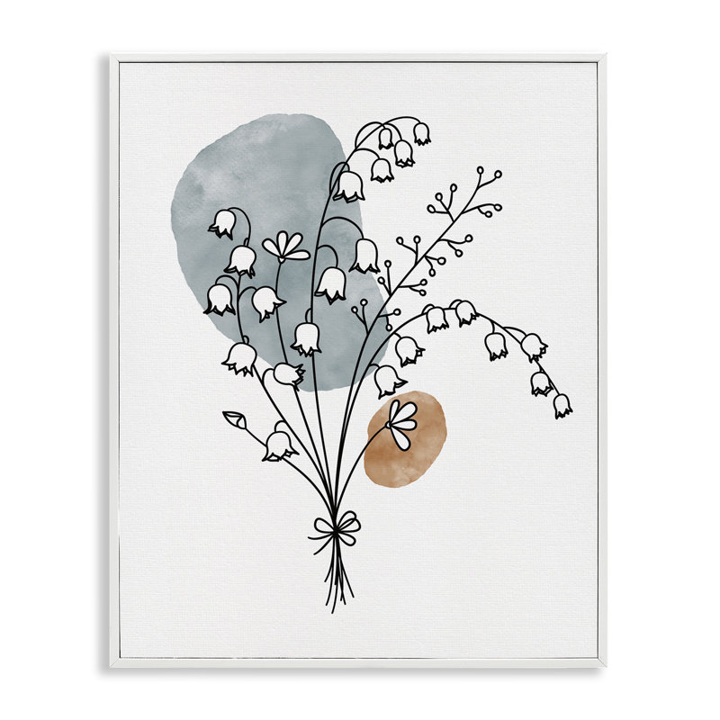 Fleur de lys de la vallée, estampe numérique par JJ Design House LLC, H 20 po x l 16 po x P 1,5 po