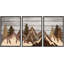 Western Wood Effect Landscape, panneau de bois, chaîne de montagnes, impression encadrée sur toile, 3 pièces-91260177-119460518