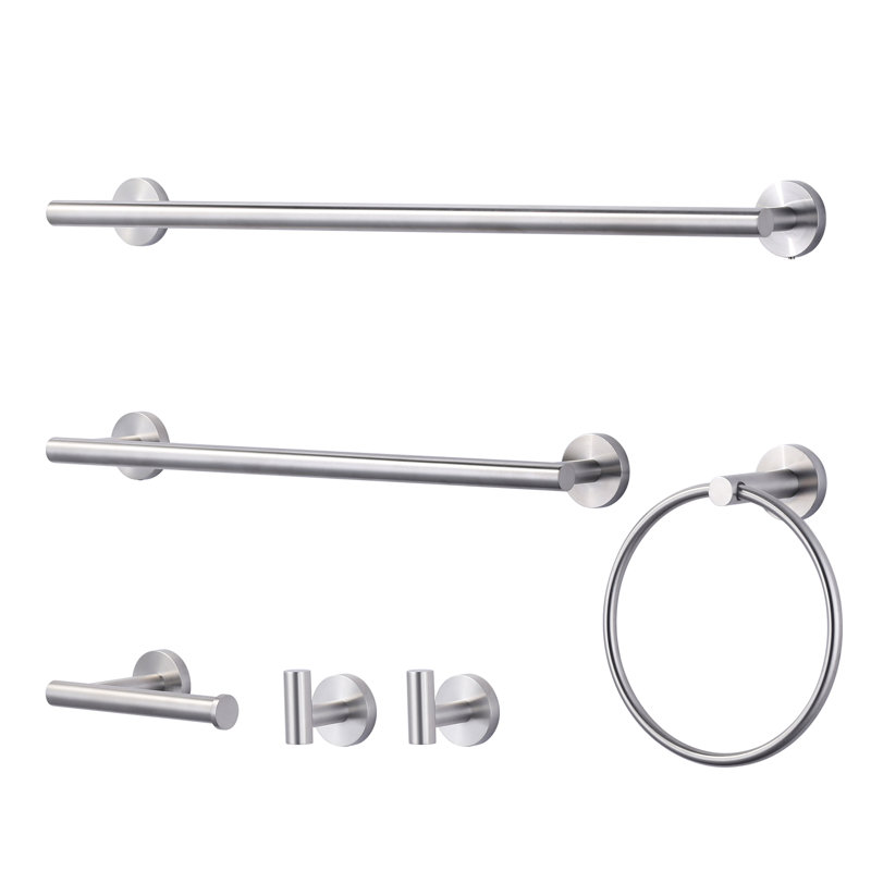 Ensemble de quincaillerie de salle de bain en acier inoxydable, Nickel brossé