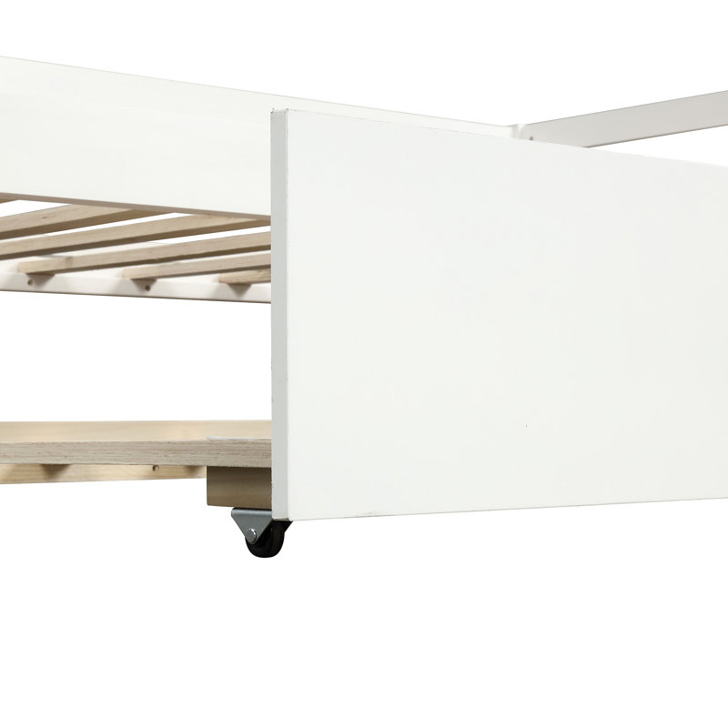 Daybed With Trundle Frame, White