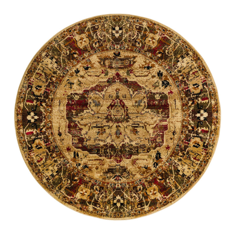 Alameda Abstract Indoor Rug, Round 5'3"