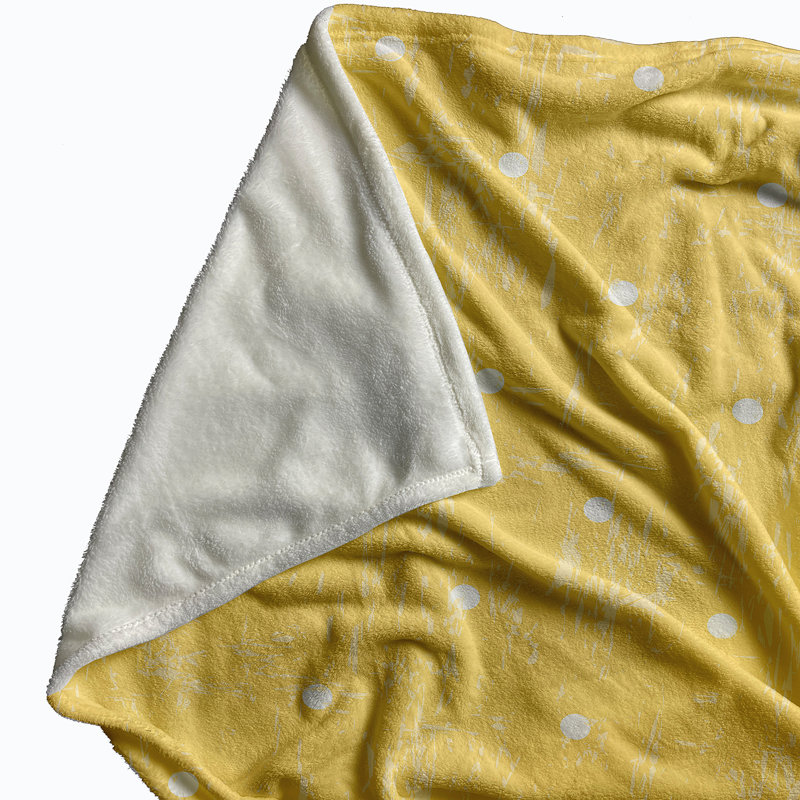 Briony Plain Weave / Muslin Throw Blanket, Yellow