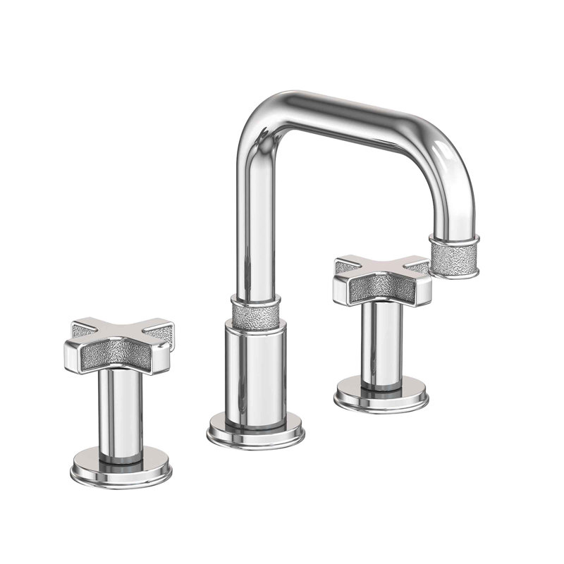Griffey Widespread Bathroom Faucet with Drain Assembly, Polished Chrome