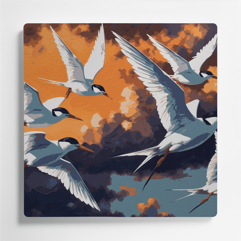 Art mural en métal oiseaux