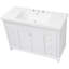 Meuble-lavabo moderne blanc de 48 po pour salles de bain de taille moyenne à grande