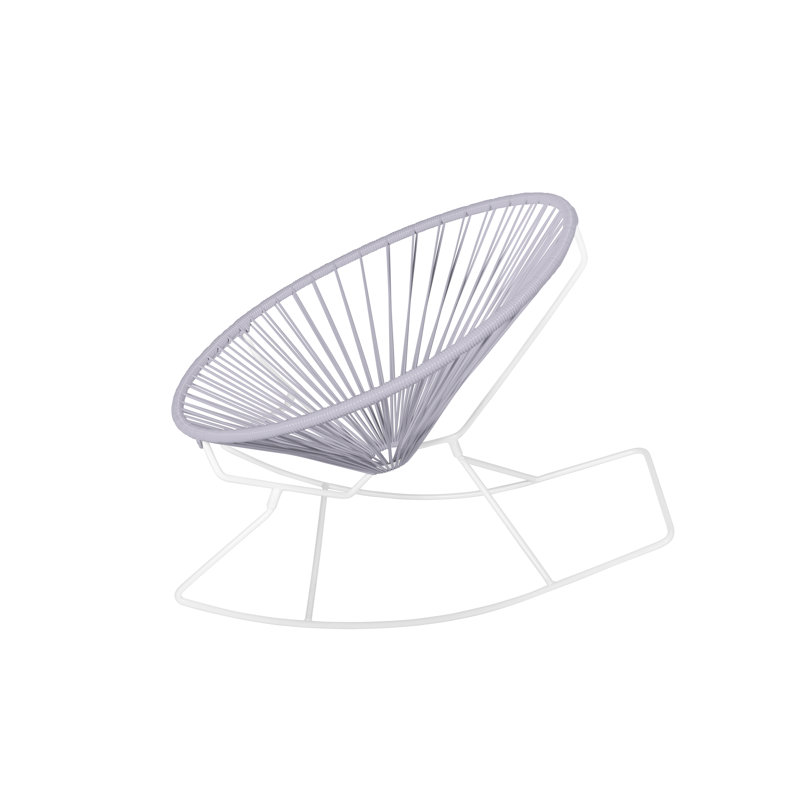 Chaise berçante intérieure / extérieure faite à la main Innit, Transparent/blanc