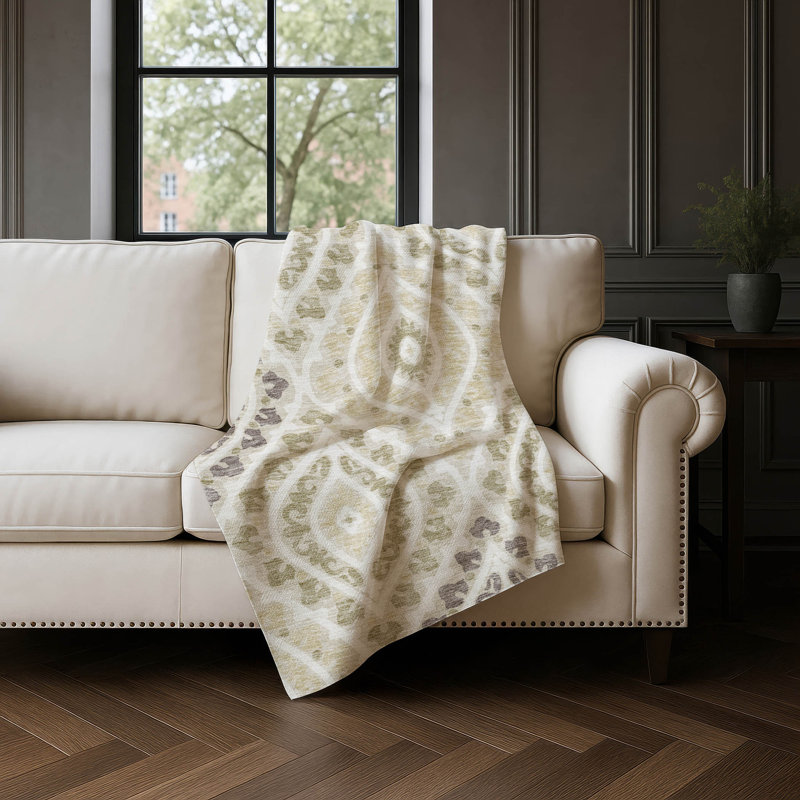Jeté en laine Sherpa ASB761 Addison, Beige