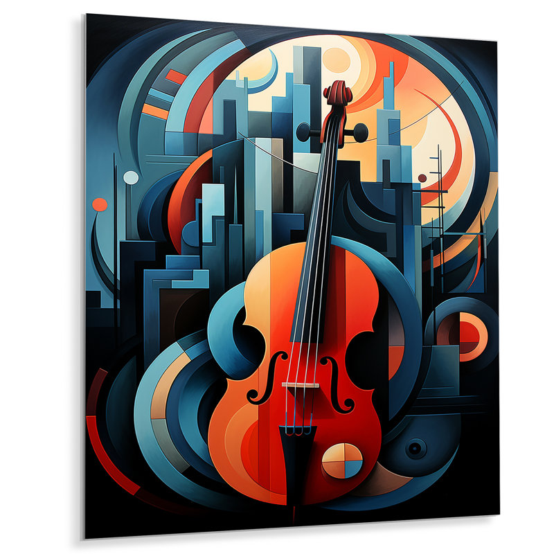 Elegant Violon Music Harmony I - musique, art mural en métal, H 20 po x l 12 po x P 1 po
