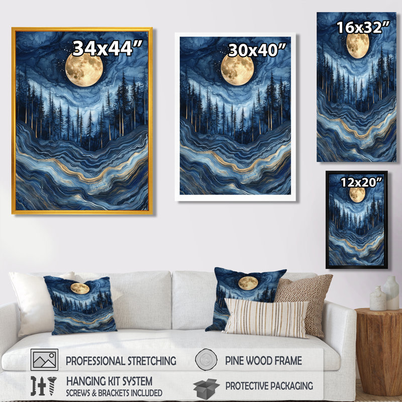Gihan - Fantasy Wall Art Living Room, Impression d'un seul cadre photo, Argent argent, H 20 po x l 12 po