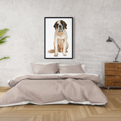 Saint Bernard Print On Canvas