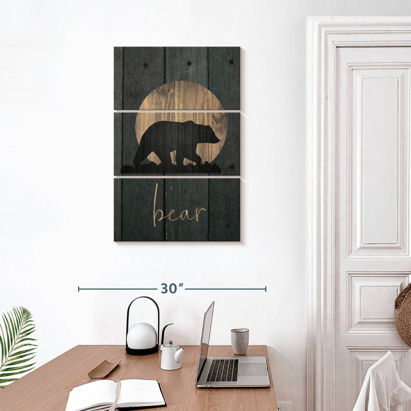 Brampt Wilderness Wood Bear, 32" H x 20" W