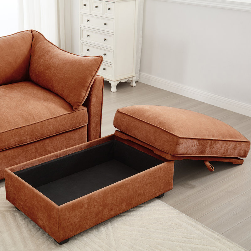 Rangement caché, chenille douce, élégance moderne, espaces de vie polyvalents