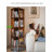 Boxwood 4 Tier Rotating Bookshelf with Stainless Steel Base
