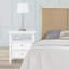 Table de chevet 2 tiroirs blanche
