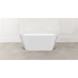 Vetralla Painted 58-3/4" x 29-1/8" Freestanding Soaking Bathtub in Volcanic Limestone™ with Overflow Hole