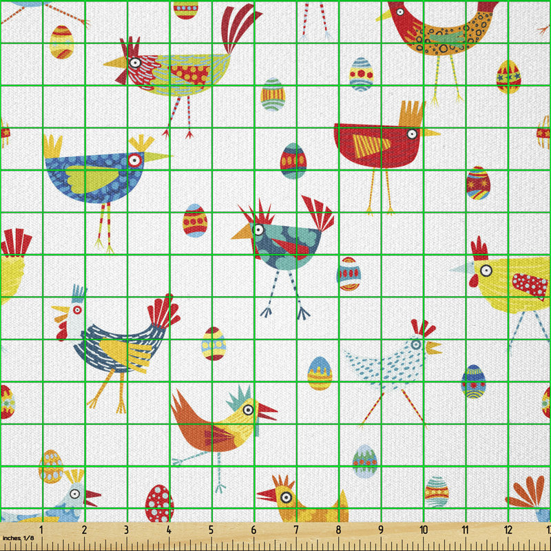 Deivids Colourful Chickens Eggs Multi-Purpose Fabric