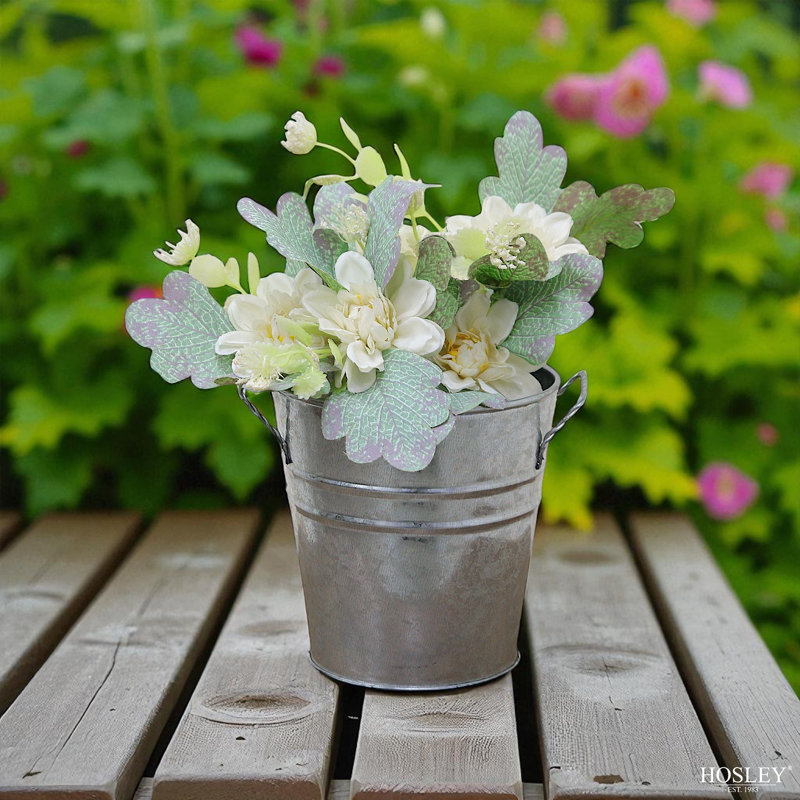 Ensemble de 3 pots de fleurs galvanisés Hosley