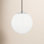 Luna Single Light Glass Steel Pendant