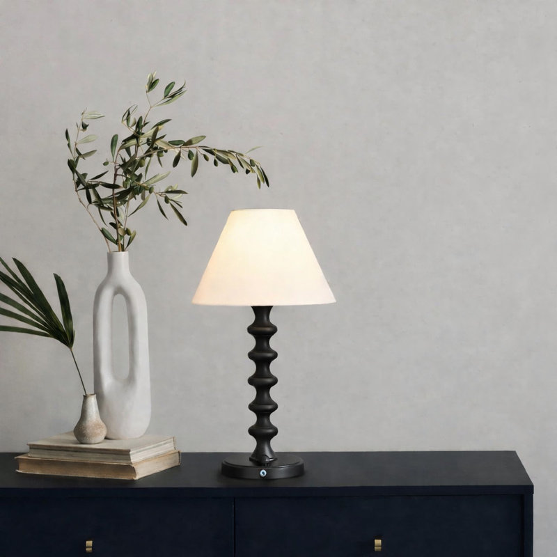 Lampe de table rechargeable Ember - sans fil, à intensité variable, à piles, ampoule à DEL E26, charge rapide de type c, lampe portative pour chambre à coucher, salon, bureau