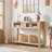 Entryway Console Table & Hallway Table – 2-Tier Sofa Table with 2 Glass Drawers