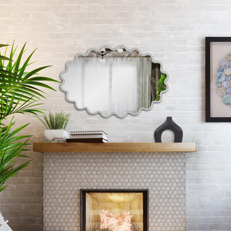 Miroir mural Anders, Argent