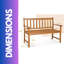 Wooden 2 Seater Garden Bench With Arm Rests