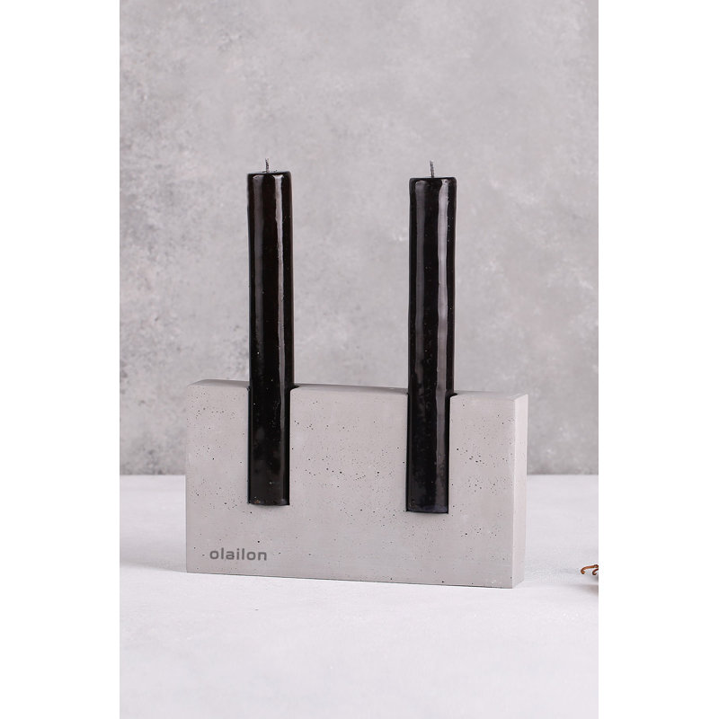 Candly Unscented Scented Tumbler Candle with Concrete Holder