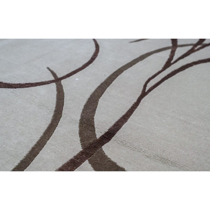 Himalayan Abstract Area Rug in Camel