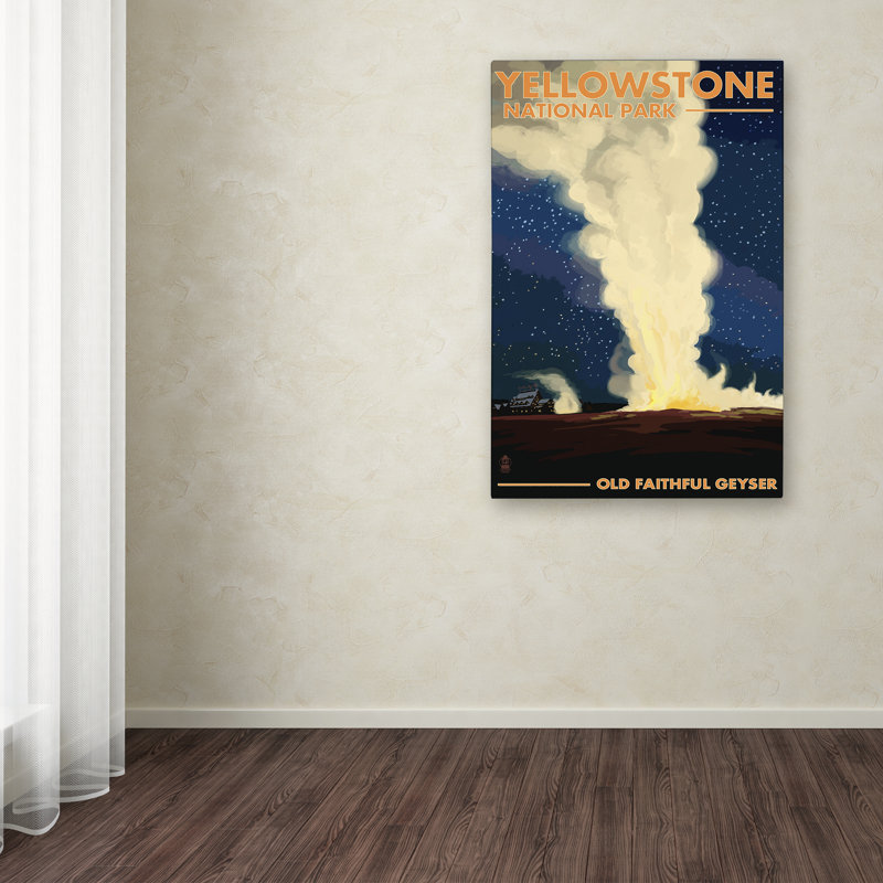 Yellowstone National Park Old Faithful Geyser Canvas Art